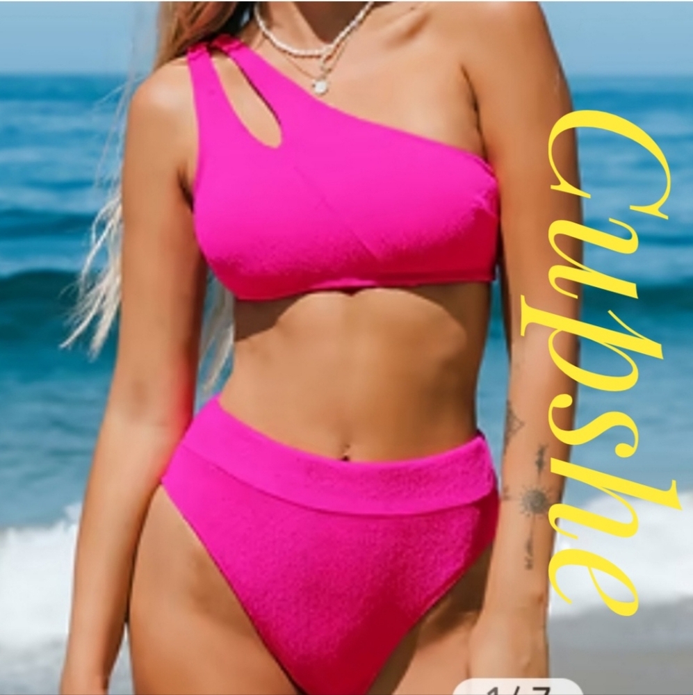 New Hot Pink Bikini Swimsuit Swimwear XL